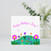 Bonne fête maman sur fleurs de printemps dans la c カード (スタンド正面)
