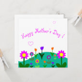 Bonne fête maman sur fleurs de printemps dans la c カード (正面/裏面インサイチュ)