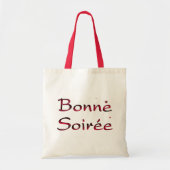 Bonne Soireeフランスのトートバッグ トートバッグ (正面)