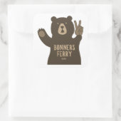 Bonners Ferry Idaho Peace Bear スクエアシール (バッグ)
