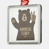 Bonners Ferry Idaho Peace Bear メタルオーナメント (左)