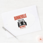 bonnevilleの塩の平地競走 楕円形シール (封筒)