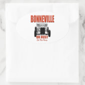bonnevilleの塩の平地競走 楕円形シール (バッグ)