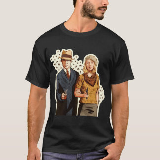 Bonnie and Clyde – ポール・セミックイラストレーション Tシャツ