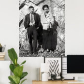 BONNIE & CLYDE -テキサス州州A.1933 ポスター (ホームオフィス)