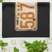 Bonnie & Clyde License Plate キッチンタオル (折り畳み)