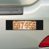 Bonnie & Clyde License Plate バンパーステッカー (車上)