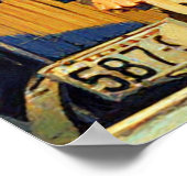 Bonnie Parker Clyde Barrow 1933 Faux Painting ポスター (角)