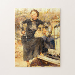 Bonnie Parker Smoking A Cigar 1933 AI Painting ジグソーパズル