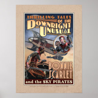 Bonnie Scarlet & the Sky Piratesポスター（18x24インチ） ポスター