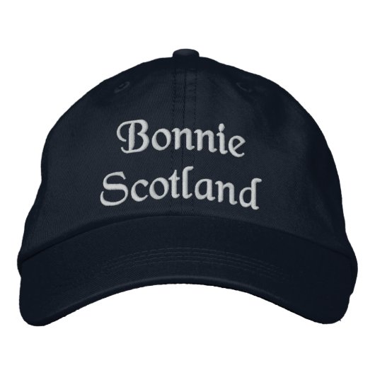 Bonnie Scotland hat – スコットランドの質の高い土産 刺繍入りキャップ (正面)