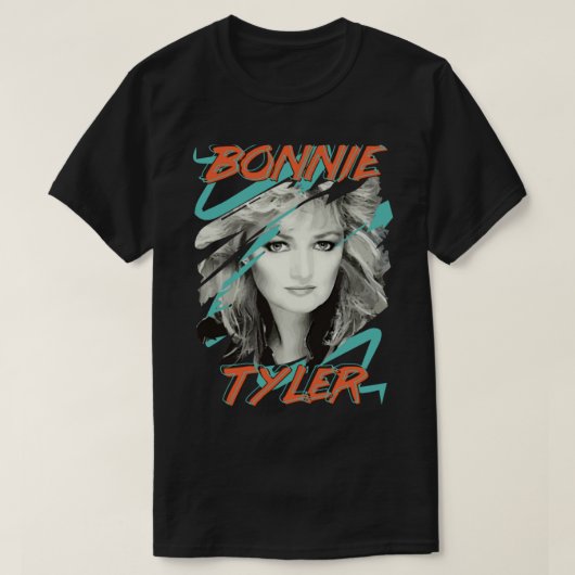 Bonnie Tyler 80s 1980s音楽ポップ・アートの皆既食 Tシャツ (デザイン正面)