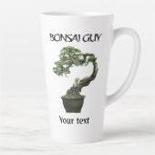 Bonsai guy funny quote for bonsai lovers カフェラテマグ (右)