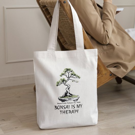 Bonsai is My Therapy funny quote for bonsai lovers トートバッグ