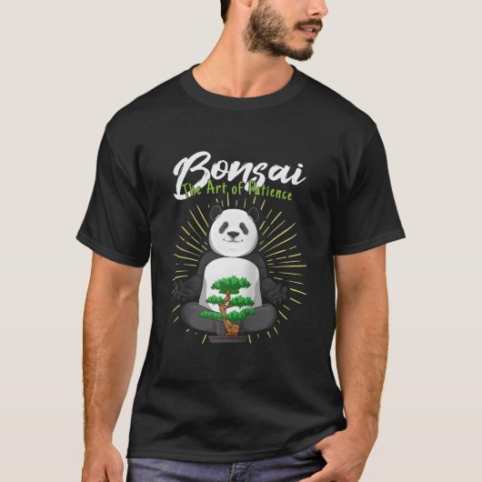 Bonsai The Of Patience Japan Zen Panda Baseball Tシャツ (正面)