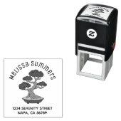 Bonsai Tree in a Tray Arch Address, Etched セルフインキングスタンプ (インサイチュ)