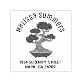 Bonsai Tree in a Tray Arch Address, Etched セルフインキングスタンプ (デザイン)