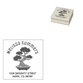 Bonsai Tree in a Tray Arch Address, Etched ラバースタンプ (押印)