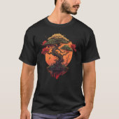 Bonsai Tree In Japanese Zen Buddhist Enso Circle 1 Tシャツ (正面)