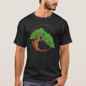 Bonsai.Tree In Japanese Zen Buddhist Tシャツ (正面)