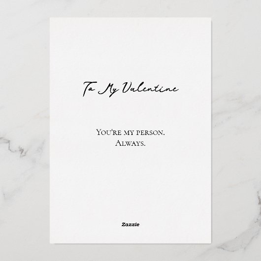 Bonsai Tree Japanese Love Calligraphy Valentine's 箔招待状 (裏面)