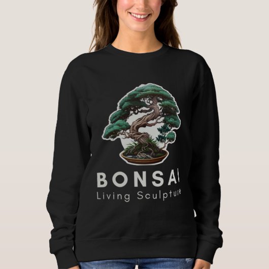 Bonsai Tree Living Sculpture Enthusiast Gardening スウェットシャツ (正面)