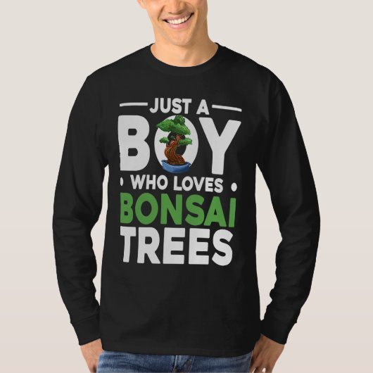 Bonsai Tree Owner Just A Boy Who Loves Bonsai Tree Tシャツ (正面)