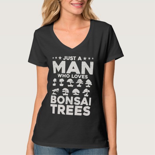 Bonsai Tree Owner Just A Man Who Loves Bonsai Tree Tシャツ (正面)
