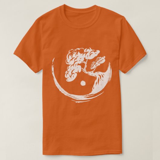 Bonsai Tree Yin Yang Japan Buddha Yoga Meditation  Tシャツ (デザイン正面)