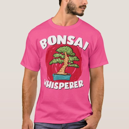 Bonsai Whisperer Funny Japanese Gardening Tシャツ (正面)