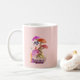 Bonsaïs géants, jeune filles zen コーヒーマグカップ