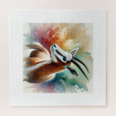Bontebok in watercolor 220924AREF116 - Watercolor ジグソーパズル (横)