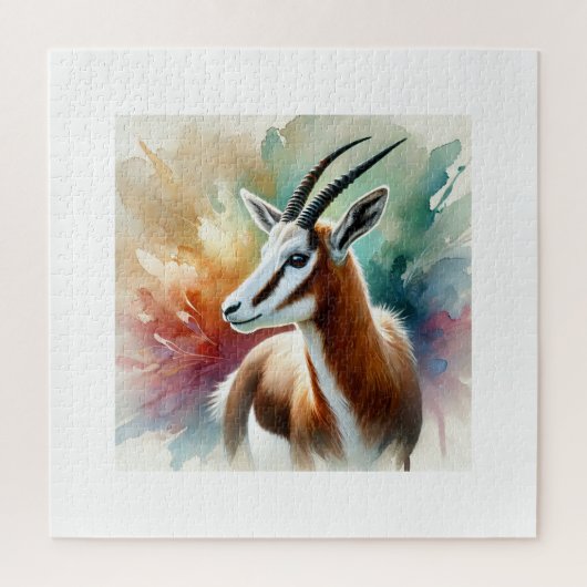 Bontebok in watercolor 220924AREF116 - Watercolor ジグソーパズル (縦)