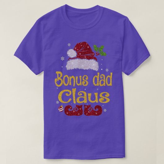 Bonus Dad Claus  Christmas Pajama Family Matching  Tシャツ (デザイン正面)