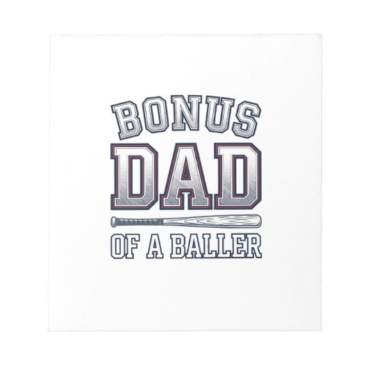 Bonus Dad of a Baller Vintage Sports Shirt Design_ ノートパッド (正面)