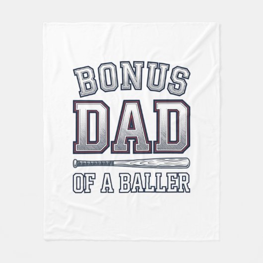 Bonus Dad of a Baller Vintage Sports Shirt Design_ フリースブランケット (正面)