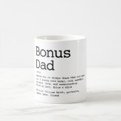 Bonus Dad Stepdad Definition Black And White コーヒーマグカップ (中央)