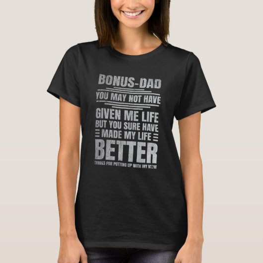Bonus Father Thanks for Putting up With My Mom Dad Tシャツ (正面)