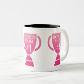Bonus Mom #1 Trophy Mother's Day ツートーンマグカップ (正面右)