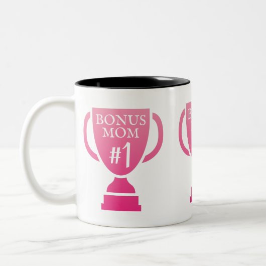 Bonus Mom #1 Trophy Mother's Day ツートーンマグカップ (左)