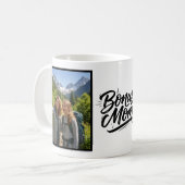 Bonus Mom Brush Script Two Photo コーヒーマグカップ (正面左)