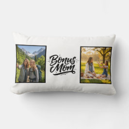 Bonus Mom Brush Script Two Photo ランバークッション