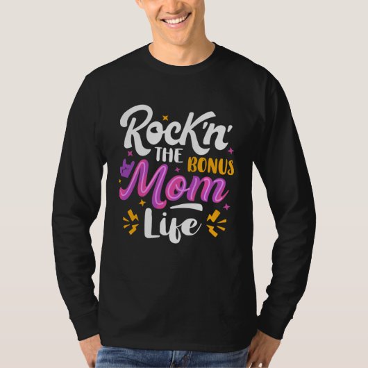 Bonus Mom Life Mothers Day Best Step Mom From Sons Tシャツ (正面)