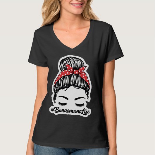 Bonus Mom Life Second Mom Mothers Day Motherhood S Tシャツ (正面)