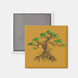 Bonzaï géant en dessin couleurs マグネット