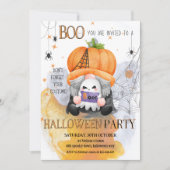 BOOかわいい格言不気味な子供のハローウィンパーティ 招待状 (正面)
