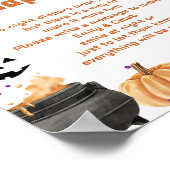 Booかわいい"深夜おむつ"赤ちゃんシャワーゲーム ポスター (角)