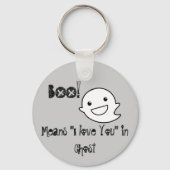 BOOは私があなたを愛していることを意味キーリング キーホルダー (正面)