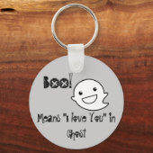 BOOは私があなたを愛していることを意味キーリング キーホルダー (正面)