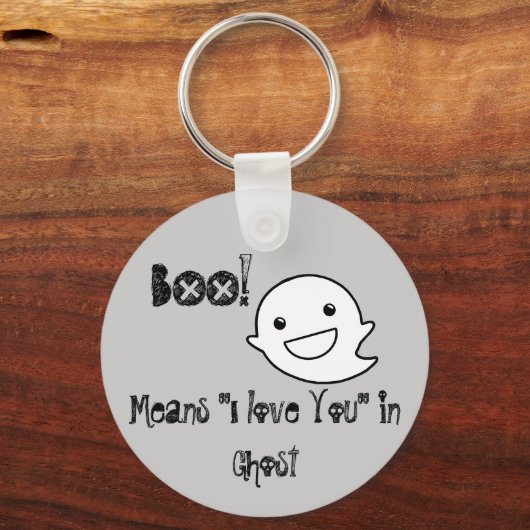 BOOは私があなたを愛していることを意味キーリング キーホルダー (正面)